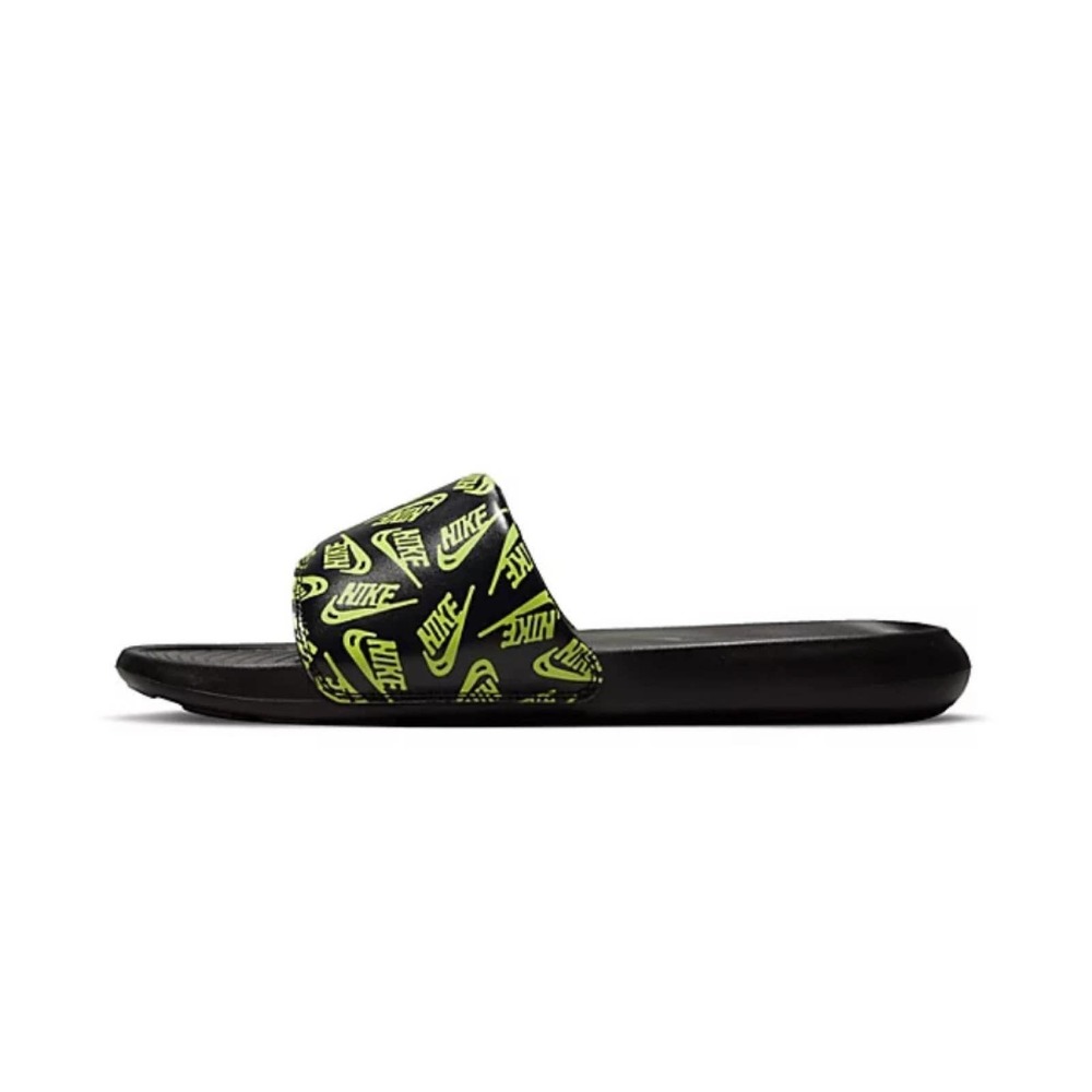 NIKE MEN’S SIZE 9 VICTORI ONE PRINT SLIDES SANDALS - BLACK